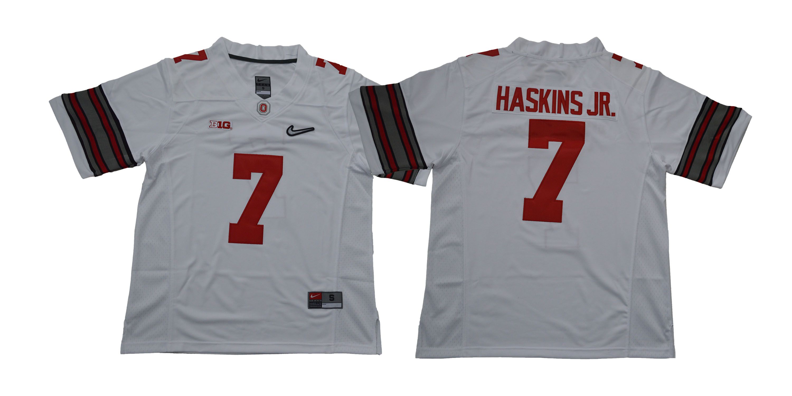 Men Ohio State Buckeyes #7 Haskins jr Diamond White Nike NCAA Jerseys->ncaa teams->NCAA Jersey